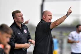 AFC Fylde manager Jim Bentley and his assistant Nick Chadwick have both watched AFC Telford United of late Picture: Steve McLellan