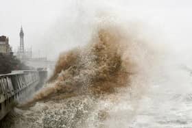 Two flood alerts were issued on the Fylde Coast as Britain braced for Storm Eunice and 90mph winds (Credit: Dave Nelson)