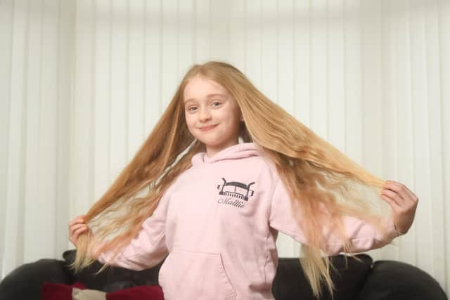 8-year-old Maillie Reay-Pain is getting her hair cut for The Little Princess Trust