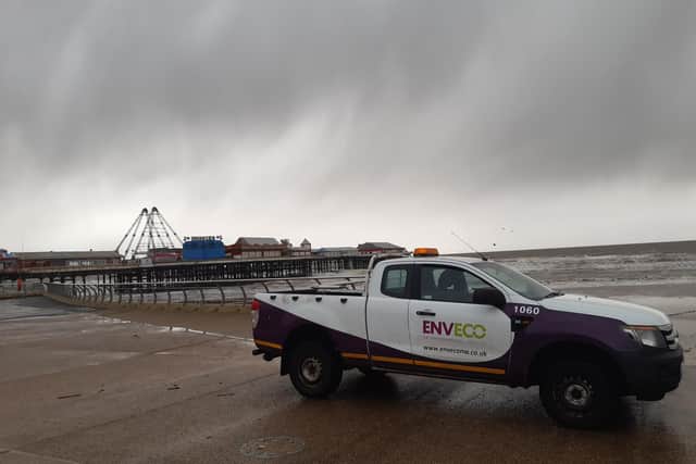 Environmental health at Blackpool beach today