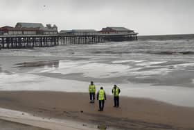 Clean up on Blackpool beach today