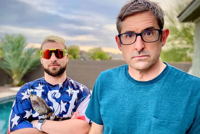 Louis Theroux talked to alt-right internet troll ‘Baked Alaska’ (left) in the first episode of his new BBC series, Forbidden America