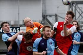 Josh Westwood scored Squires Gate's second goal Picture: Ian Moore