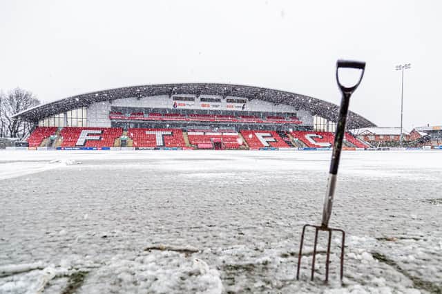 Fleetwood was snowbound on Saturday and storms have since created more problems at Highbury