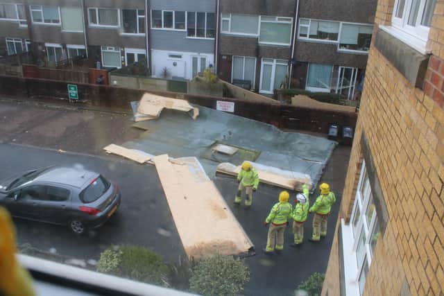 A roof was blown off a home in Nutter Road, Cleveleys after Storm Franklin battered the Fylde Coast yesterday (Sunday, February 20)