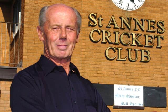 Brian Standing at his beloved St Annes CC