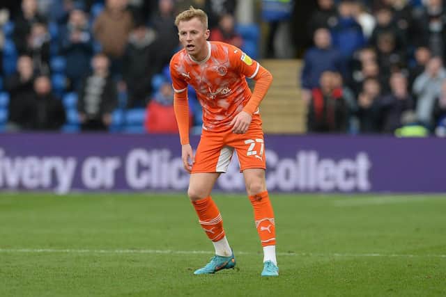 Charlie Kirk made his full Blackpool debut at Cardiff