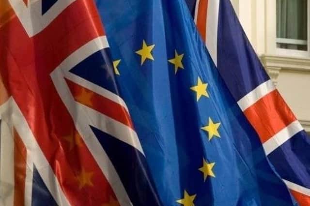 Brexit flags