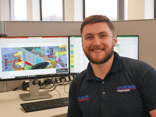 Luke Pierce, on of the apprentices at Leyland Trucks