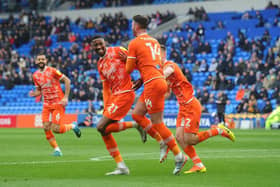 Marvin Ekpiteta scored Blackpool's goal during their 1-1 draw against Cardiff City on Saturday
