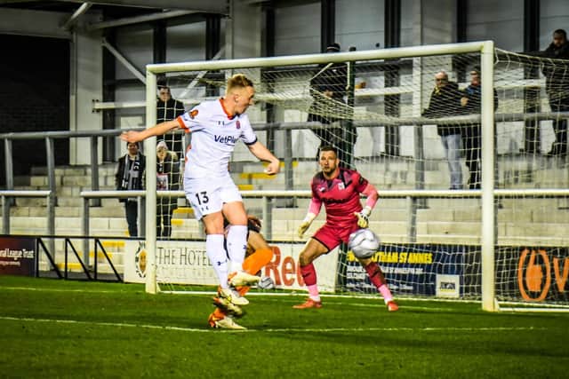 Mark Cullen made his Fylde debut but could not spare his new club another defeat Picture: STEVE MCLELLAN