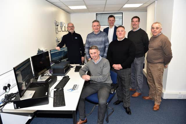 Former owners at Sysco Technical Solutions have retired and a management buy-out has secured the firm's future.
Pictured left to right are, Ian Hearle, Bradley Ogden, Shawn Reed, Stephen Gregson, Paul Mercer, Alan Ogden