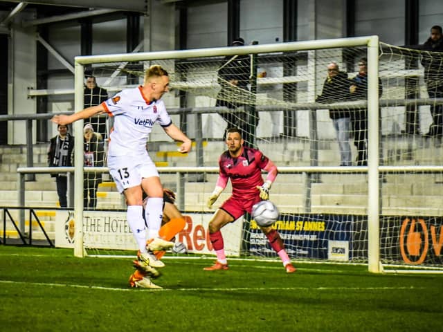 Mark Cullen came off the bench against Darlington but hopes for his full Fylde debut at Blyth Spartans
Picture: STEVE MCLELLAN