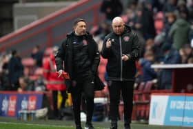 Fleetwood Town head coach Stephen Crainey (right) Picture: Alan Stanford/PRiME Media Images Limited