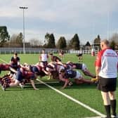 The players pack down in an bizarre match at Bournville
Picture: FYLDE RFC