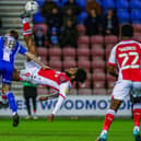Ellis Harrison tries a spectacular effort at Wigan but it wasn't Fleetwood's night in front of goal
Picture: SAM FIELDING / PRiME MEDIA IMAGES