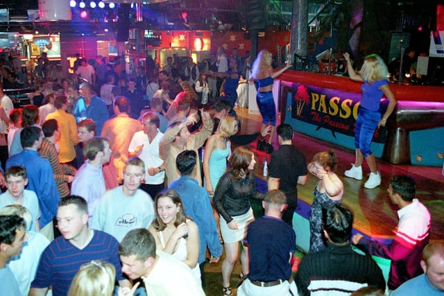 Revellers in the Palace nightclub, 1998