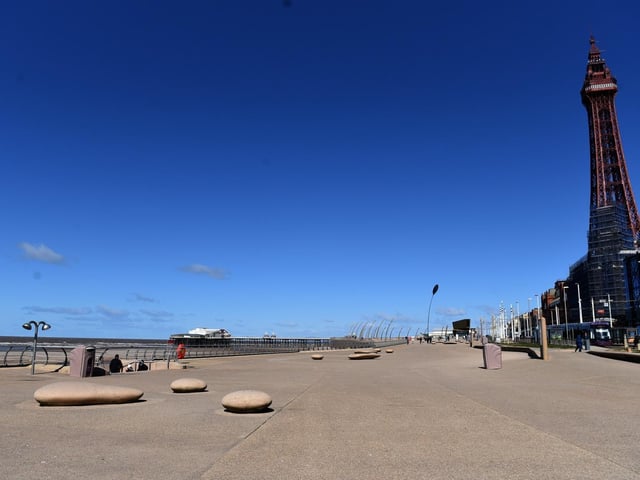 Blackpool promenade on Easter Monday