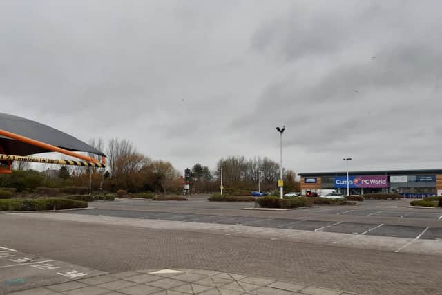 Work has not started on the Costa Coffee next to the Halfords at the retail park