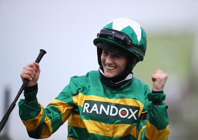 Rachael Blackmore after steering Minella Times to glory at Aintree