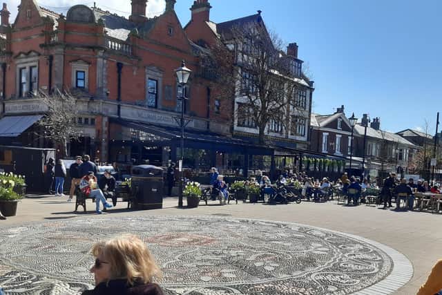 Lytham Square was packed on the first morning of the latest stage of lockdown measures being eased