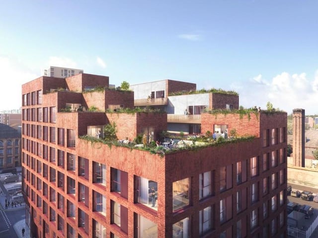 The New Cross Manchester building, with its roof terraces, that Ameon is working on