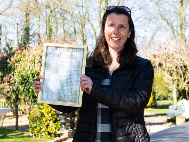 Vet Angela Spar pictured with the framed cutting Photo: Kelvin Stuttard