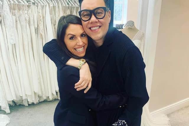 Elizabeth and Gok Wan when she appeared on Say Yes to the Dress