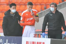 Daniel Gretarsson is forced to leave the field after a warrior-like display in the victory over Sunderland