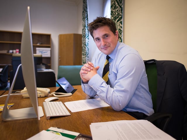 Plymouth MP Johnny Mercer at his office at the Houses of Parliament in London