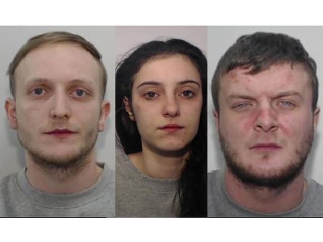 From left, Zac Bolland, Courtney Brierley and David Worrall