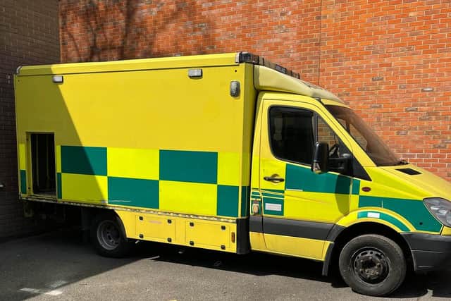 It will take a lot of work to transform 'Arnold the ambulance' into a mobile bar,  photo courtesy of Simon Harris.