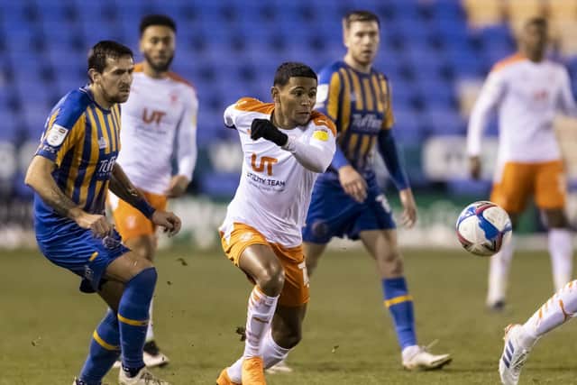 Blackpool lost at Shrewsbury Town in their final game of 2020