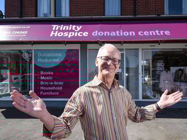 Trinity retail manager Paul Guest at the new shop and donation centre