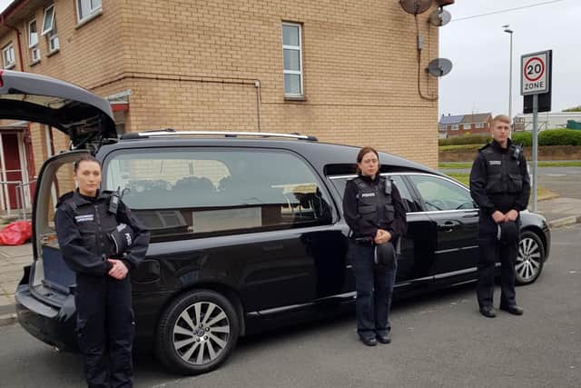 Guard of honour performed by Blackpool Police officers