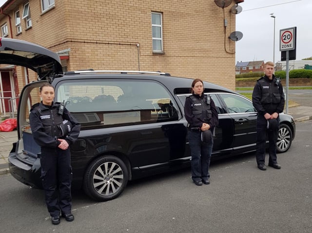 Guard of honour performed by Blackpool Police officers