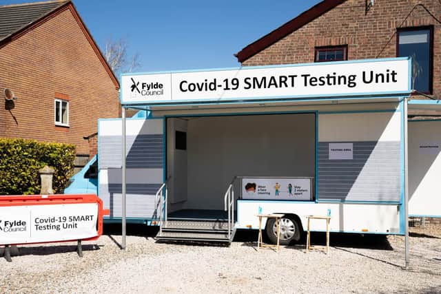Fylde's new mobile Covid lateral flow test unit
