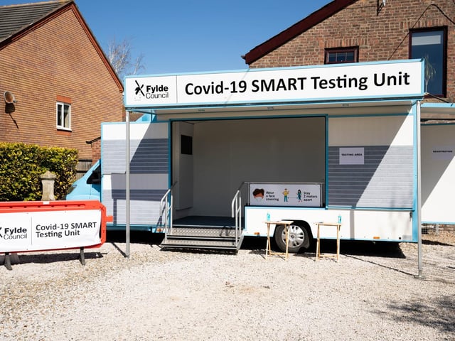 Fylde's new mobile Covid lateral flow test unit