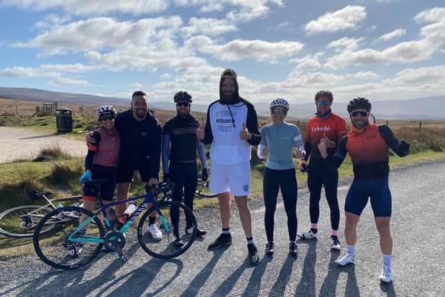 Cybele cyclists meets Tyson Fury and Joseph Parker at Jubilee Tower