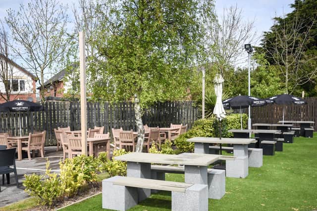 The pub's beer garden is set to be busy with customers