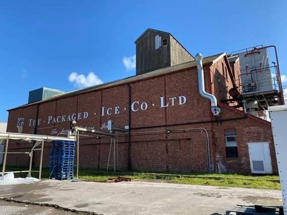 One of the buildings listed for sale at Fylde Ice in Fleetwood