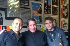 Stephen with Jools Holland on his visit to the music bar