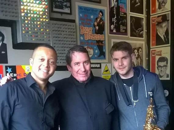 Stephen with Jools Holland on his visit to the music bar
