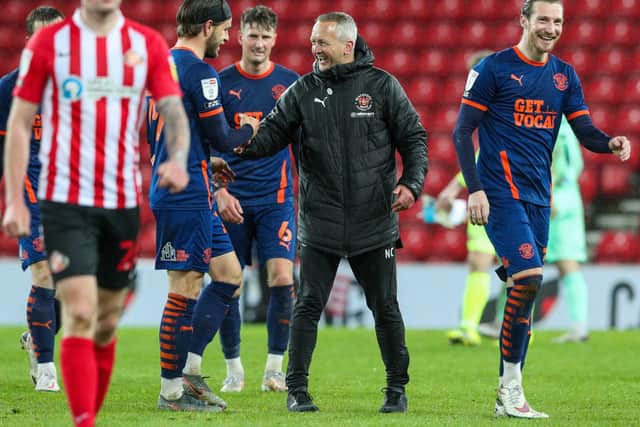 Blackpool go into tomorrow's game on the back of victory at Sunderland in midweek
