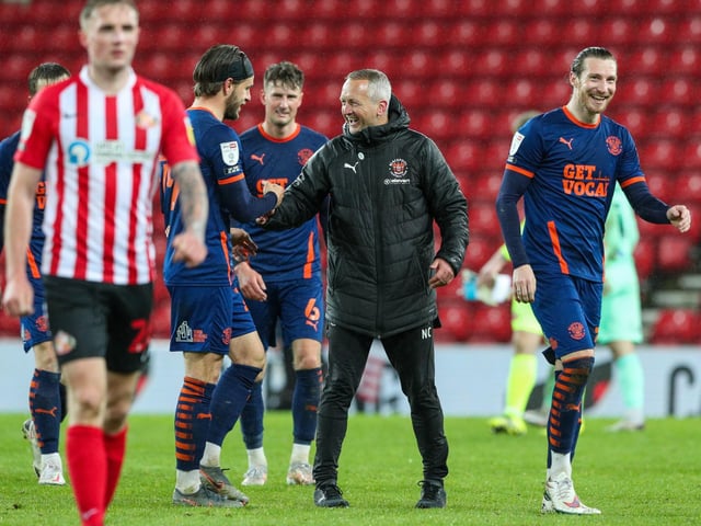Blackpool go into tomorrow's game on the back of victory at Sunderland in midweek