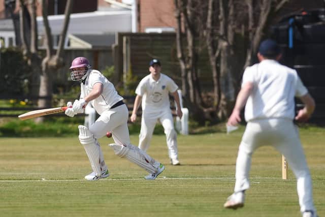 Luke Jardine scored 75 on his home debut for St Annes in their draw with Lancaster last Saturday