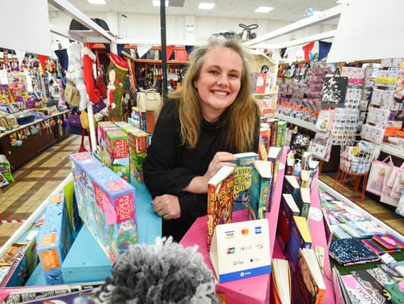 Michelle Brereton at her stall, the Bedtime Reading Club, in Fleetwood Market