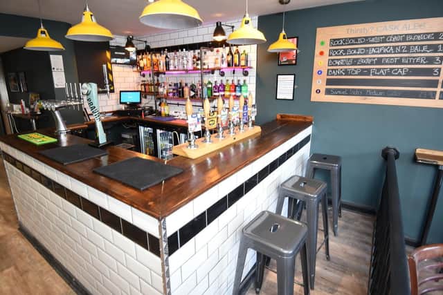 The alehouse is divided into three main areas including a traditional bar