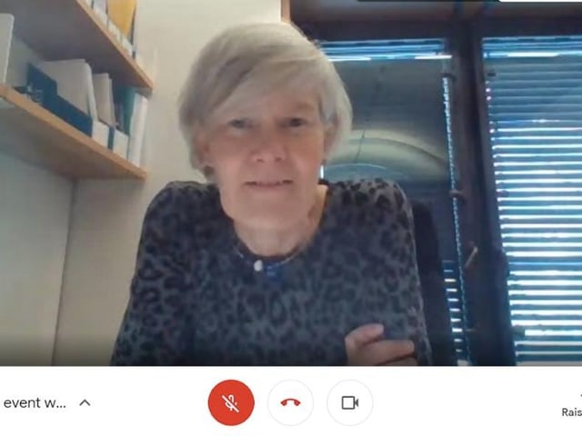 Shadow Secretary of State for Education MP Kate Green during a video call with Blackpool students.