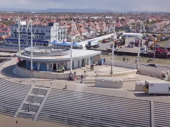Cafe Cove has been transformed in preparation for the filming of Star Wars: Andor. (Picture: Craig Newman/Scruffy Diamond)